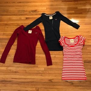 Lot of Hollister tops-Sizes Small and Medium